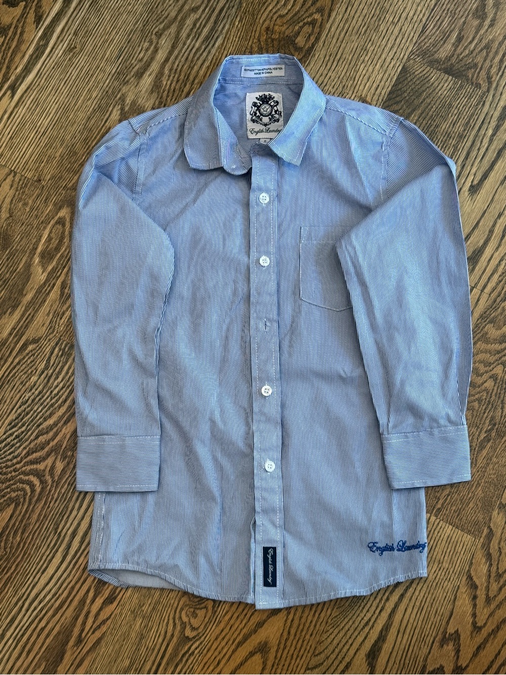 English Laundry Boys' Light Blue Pinstripe Button-Down Shirt